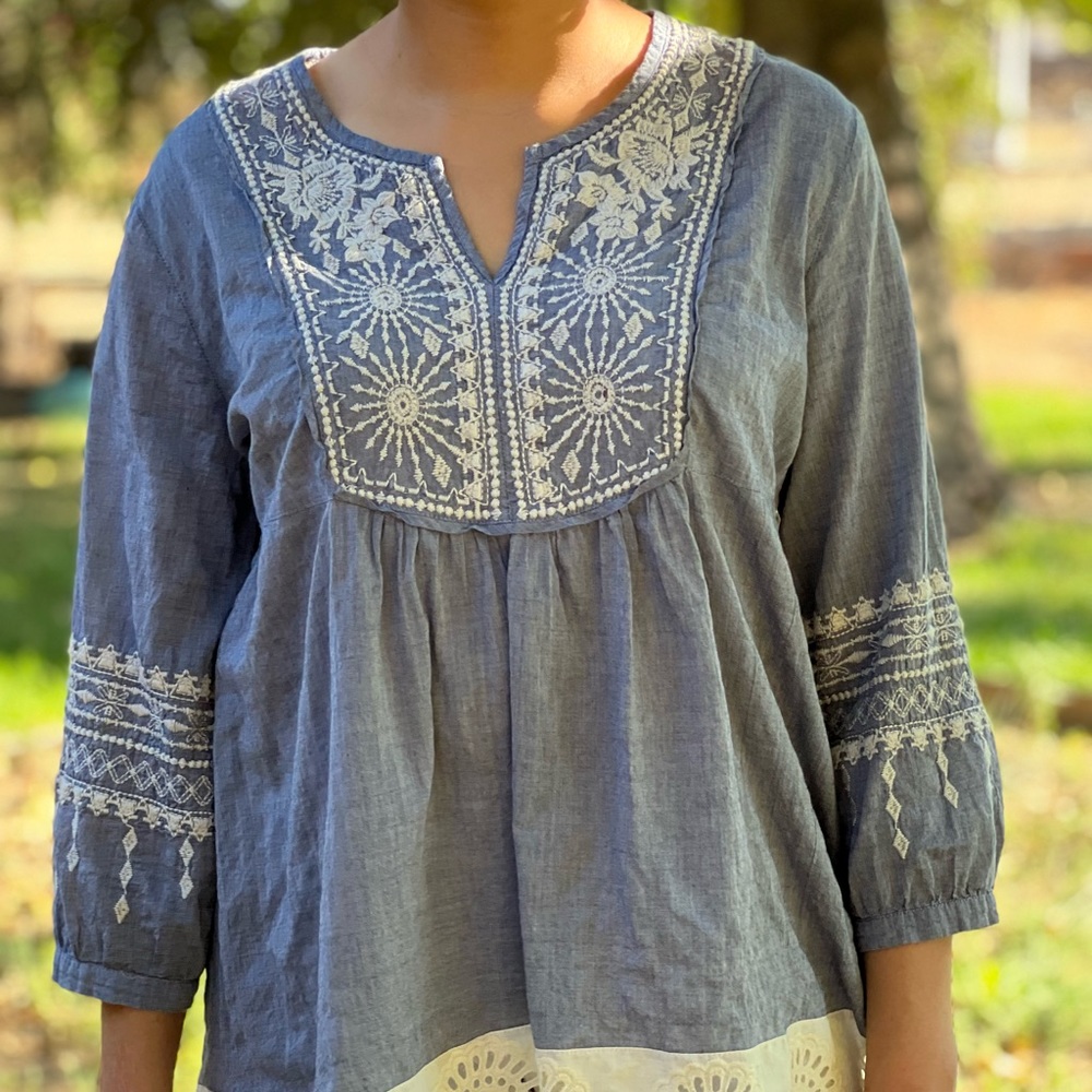 Johnny Was Workshop CIRO BOHO Top Medium - Picture 8 of 16